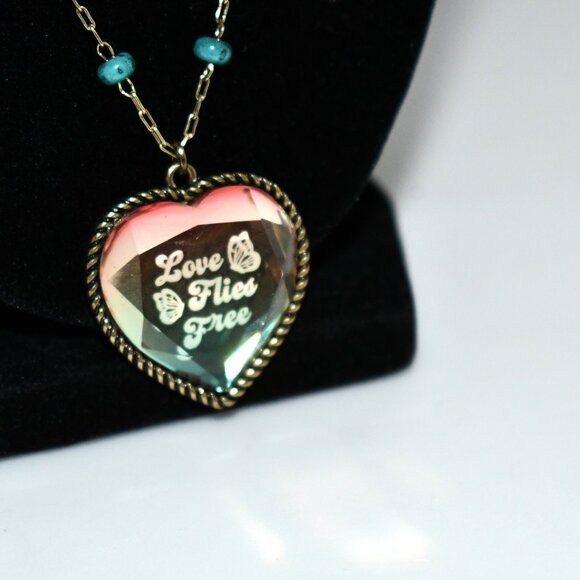 Betsey Johnson Boho Butterfly & Heart Long Multi-Strand Necklace #518971BRS966 N - Picture 2 of 6